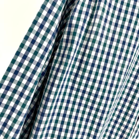 GEORGE Blue Green Checker Plaid Long Sleeve Button Up T-Shirt - Picture 4 of 6